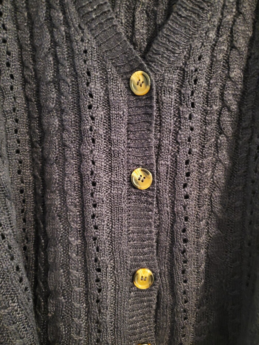 LC Lauren Conrad Navy Button Cardigan Sweater - Picture 2 of 5